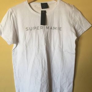 super mamie white t shirt